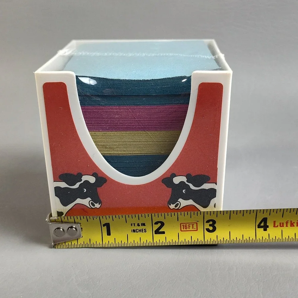 Vintage Lisa Frank Stationery‎ Cube Cow Checkered Milk #P531 RedBlack NEW SEALED
